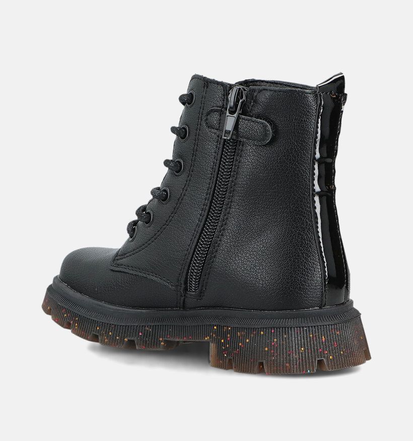 Milo & Mila Zwarte Veterboots voor meisjes (364741)
