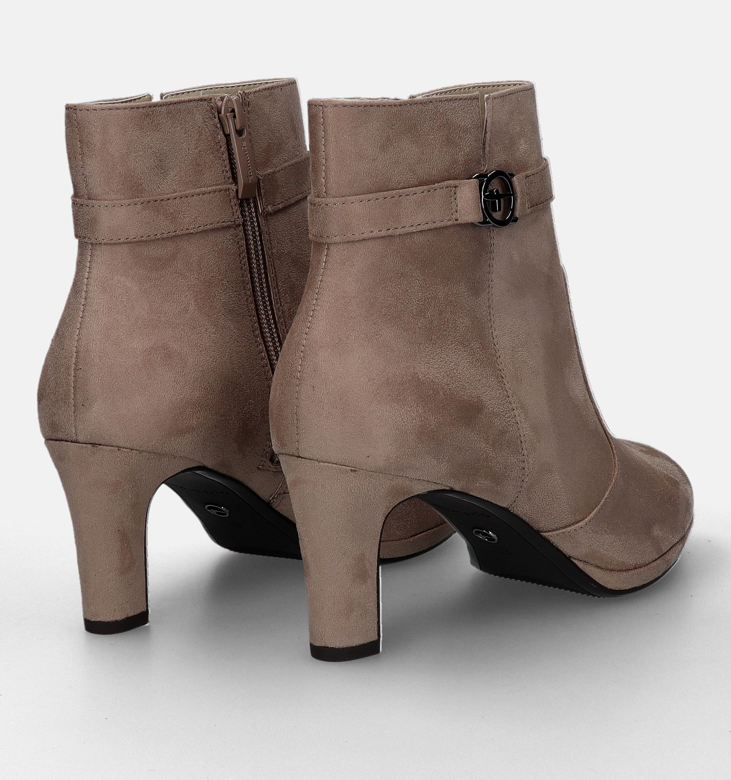 Tamaris Bottines avec talon en Taupe Femmes Bottines en ligne