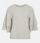 Vila Fora Beige Glitter Blouse voor dames (369189)