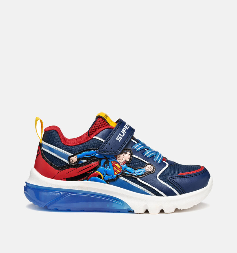 Geox Ciberdron Superman Sneakers Blauw voor jongens (361939) - geschikt voor steunzolen
