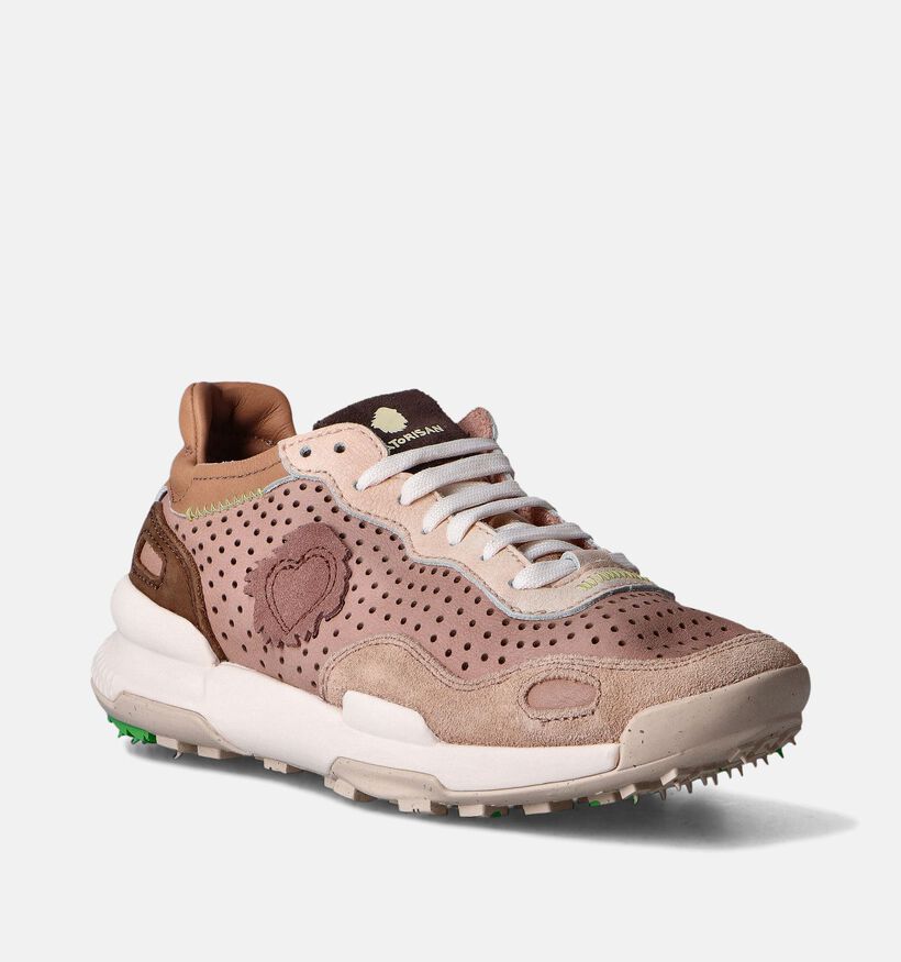 Satorisan Chacrona Laser Premium Taupe Sneakers voor dames (356723) - geschikt voor steunzolen