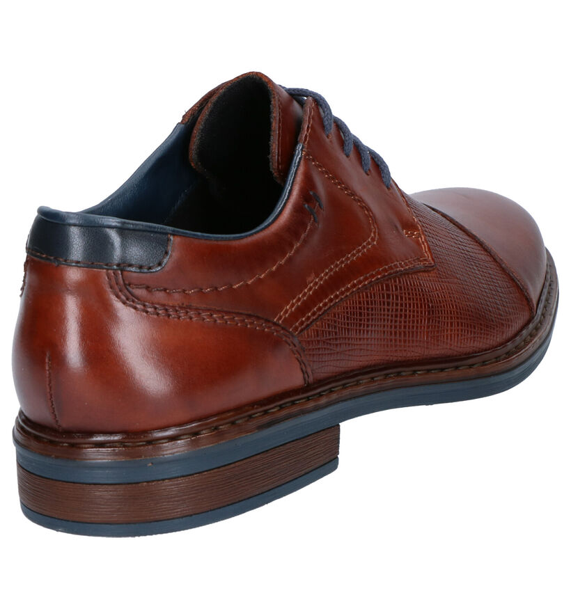 Reker Cognac Geklede Veterschoenen in leer (281728)