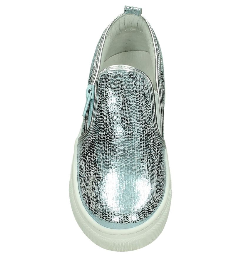 Hampton Bays Chaussures slip-on en Argent en cuir (192249)