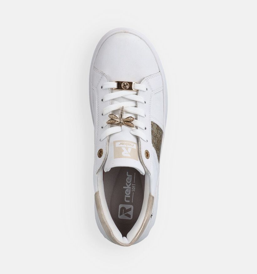 Rieker Witte Sneakers voor dames (367725) - geschikt voor steunzolen