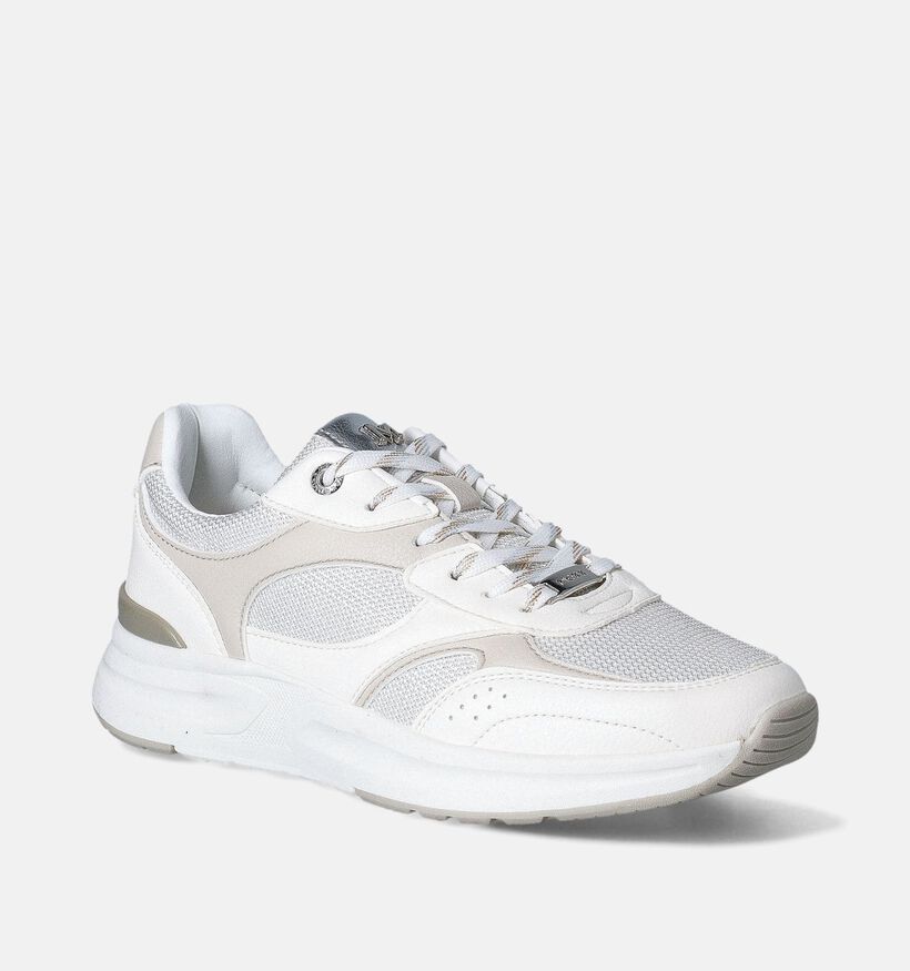 Mexx Roco Plump Veterschoenen Wit voor dames (353406) - geschikt voor steunzolen