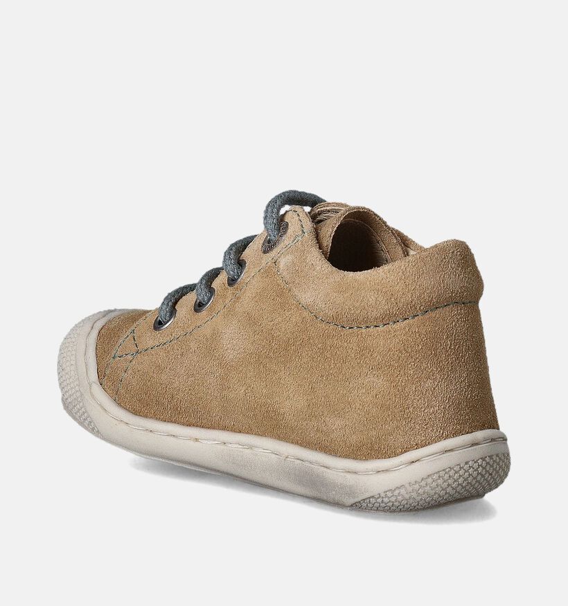 Naturino Cocoon Suede Beige Babyschoentjes voor meisjes, jongens (355492) - geschikt voor steunzolen