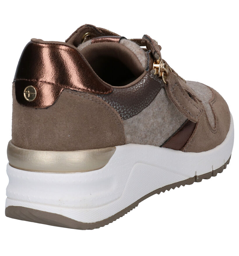 Tamaris Baskets casual en Taupe en nubuck (293961)