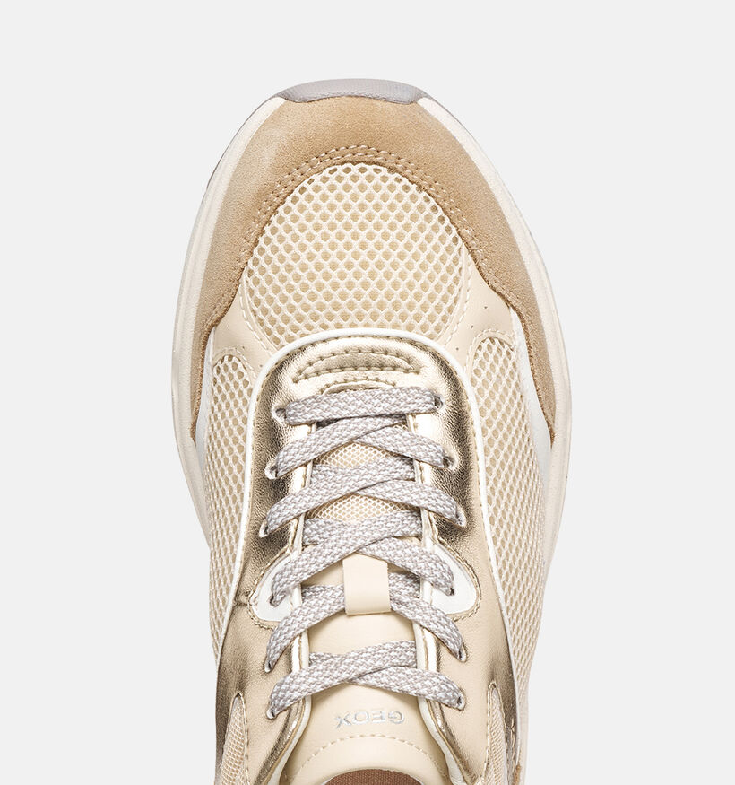 Geox Zarvia Beige Sneakers voor dames (368196) - geschikt voor steunzolen