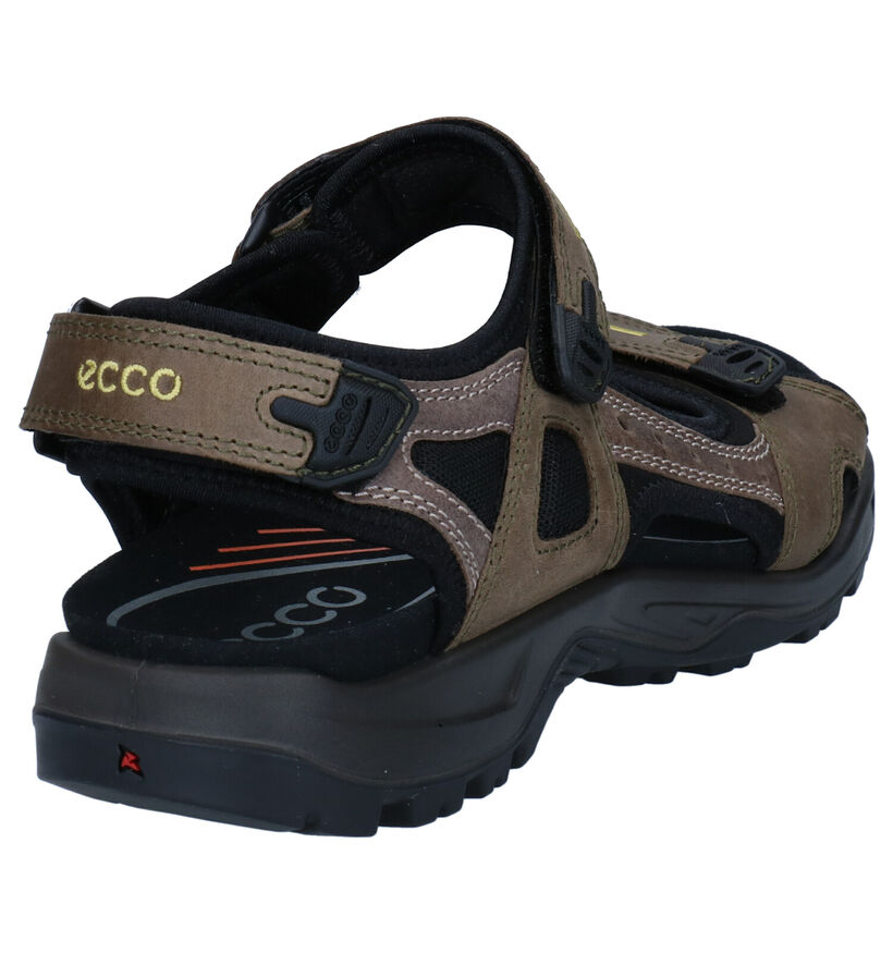 ECCO Offroad Kaki Sandalen in stof (287386)