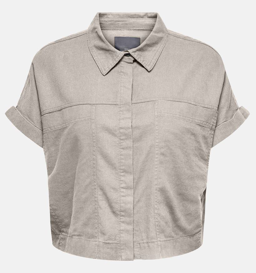 ONLY Carmakoma Caro Beige Linnen hemd voor dames (351438)