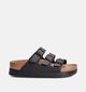 Birkenstock Florida III Pap Flex Platform Zwarte Slippers voor dames (350876)