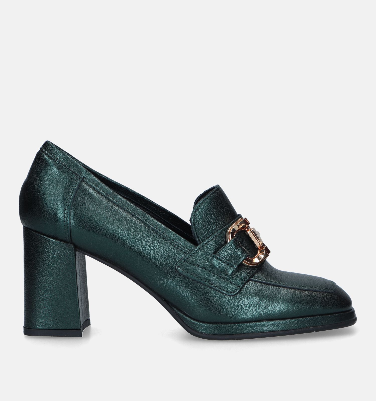 Signatur Groene Mocassins met hak Dames Pumps Online op TORFS.BE