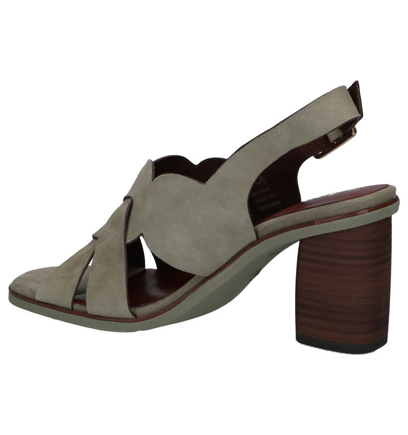 Tamaris Touch it Cognac Sandalen in daim (289421)