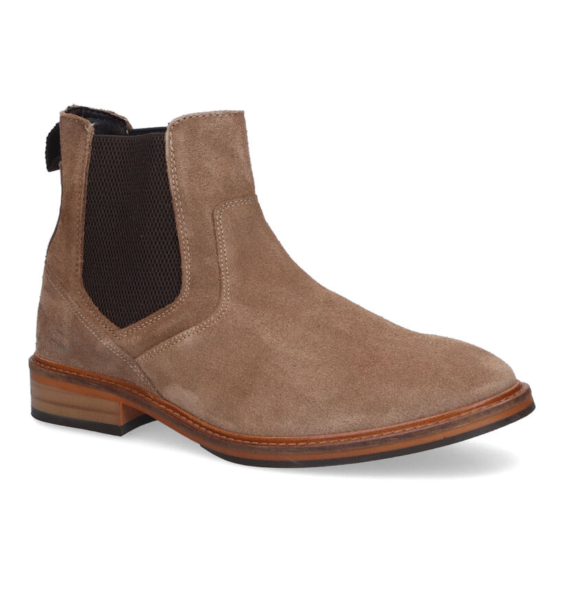 Bullboxer Bottines Chelsea en Taupe en textile (313093)