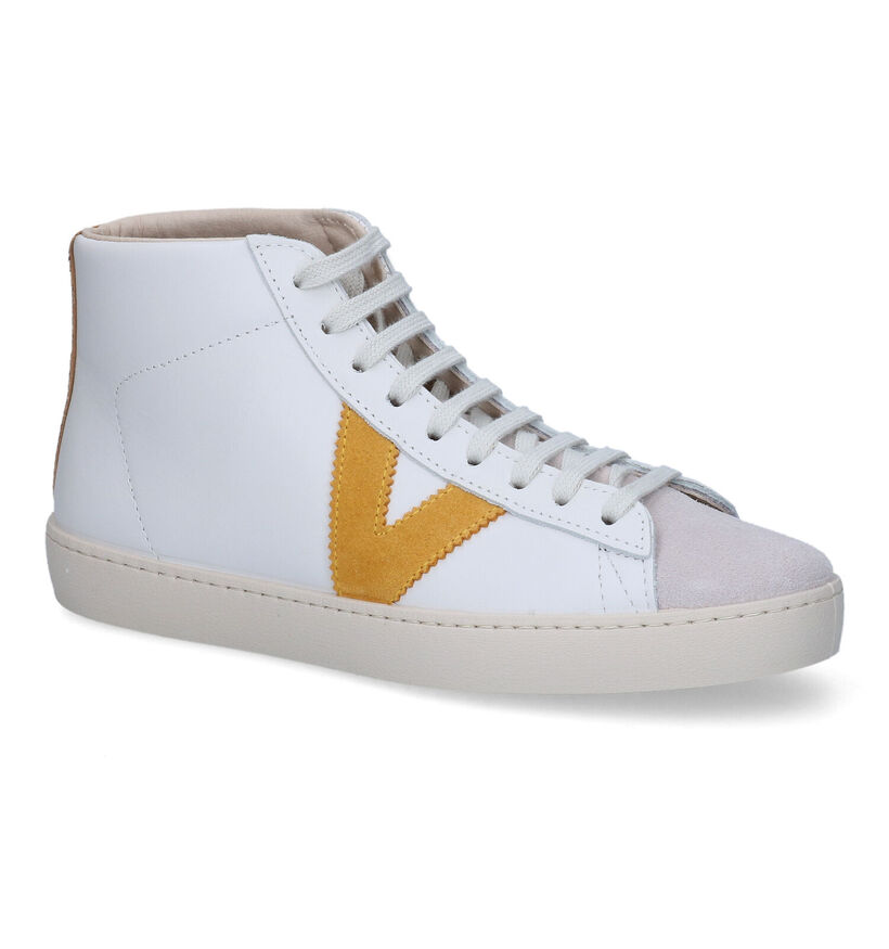Victoria Baskets montantes en Blanc en cuir (314643)