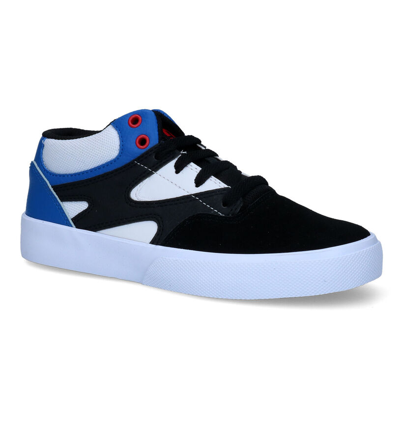 DC Shoes Kalis Vulc Mid Zwarte Sneakers in daim (303061)