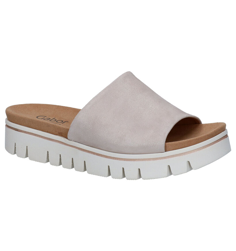 Gabor Beige Muiltjes in nubuck (289530)