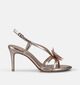 Tamaris Flower Sandales &agrave; talons en Or pour femmes (373624)