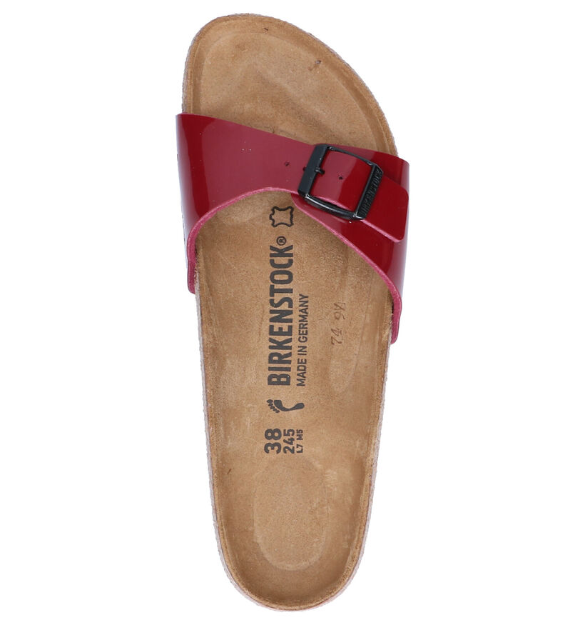 Birkenstock Madrid Nu-pieds en Rouge en simili cuir (322644)