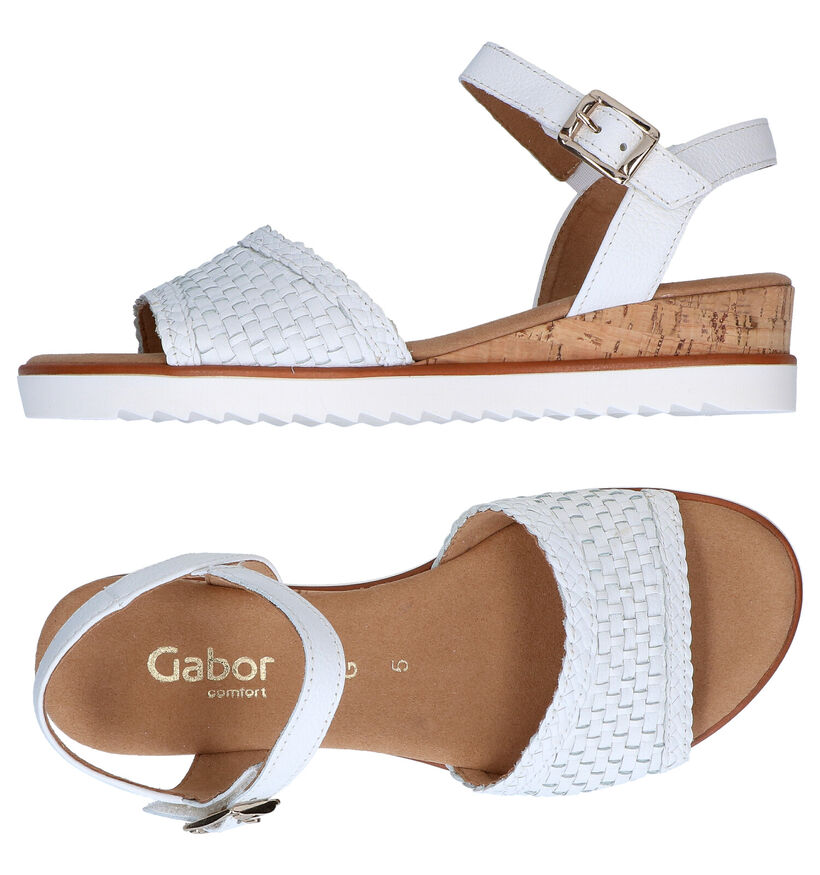 Gabor Witte Sandalen in leer (287790)