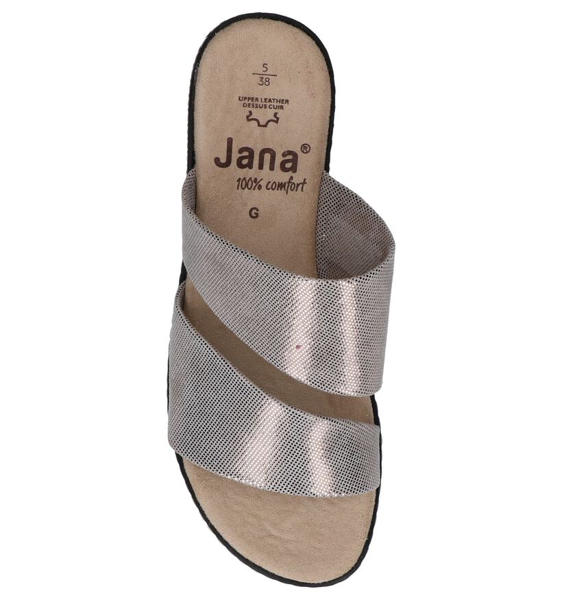 Jana Nu-pieds à talons en Argent en cuir (242479)