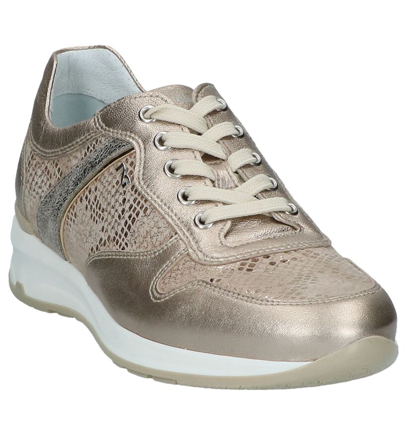 Gouden NeroGiardini Sneakers met Slangenprint, , pdp