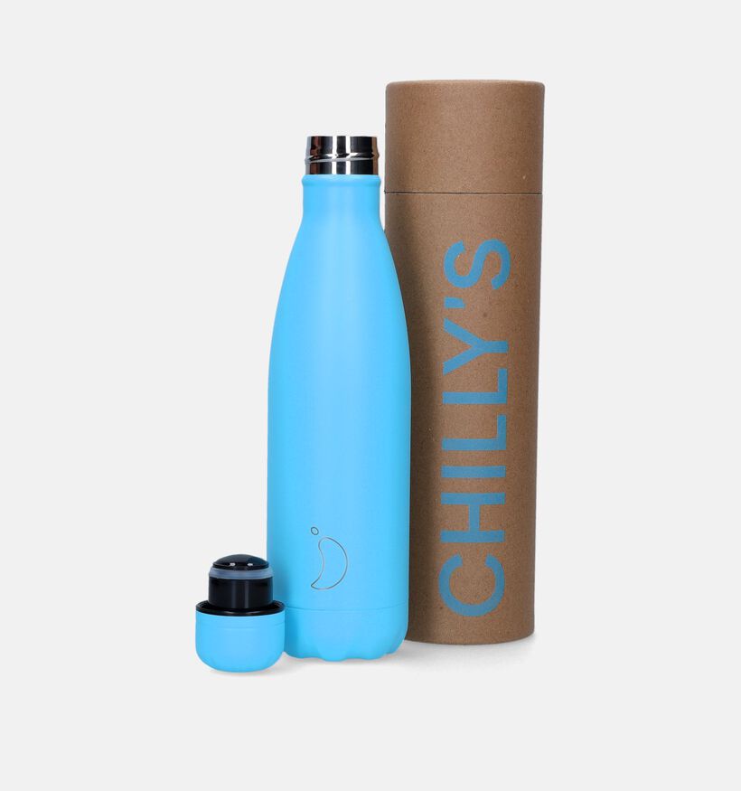Chilly's Pastel Edition Gourde en Bleu 500ml pour filles, hommes, femmes, garçons (348991)
