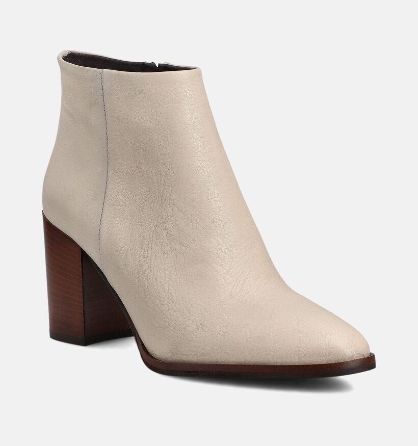 Laurent David Dany Lichtbeige Enkellaarzen voor dames (373283)