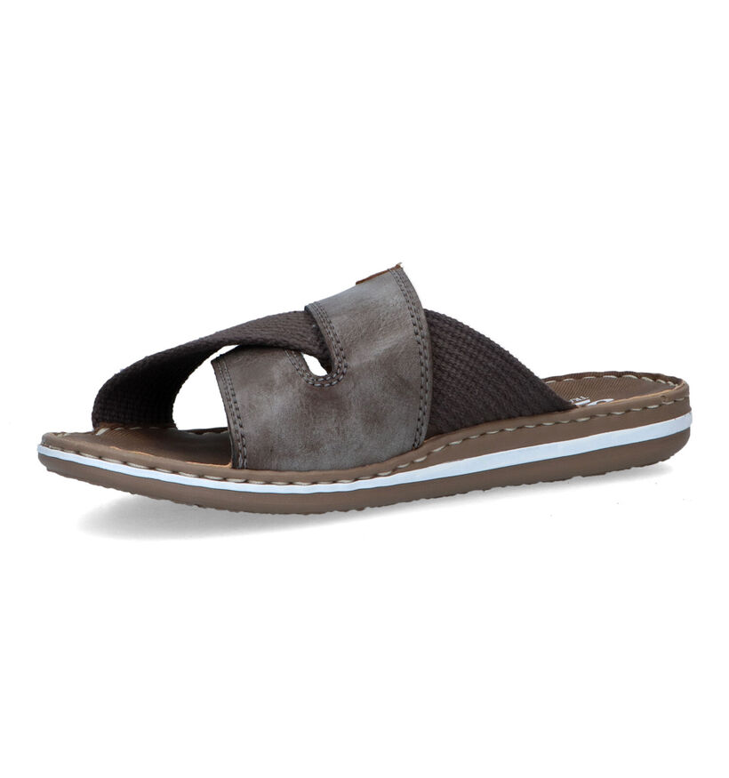 Rieker Nu-pieds casual en Marron en simili cuir (323636)