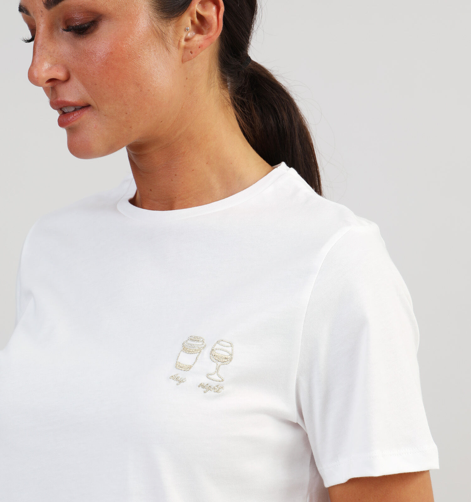 Vila Rana Wit T shirt Dames T shirts Online op TORFS.BE