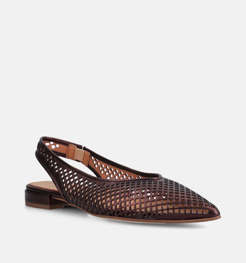 Pedro Miralles Ballerines Slingback en Bordeaux pour femmes (373636)