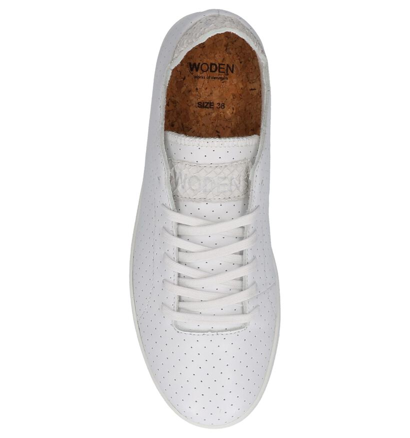 Woden Jane Perforated Witte Sneakers, , pdp