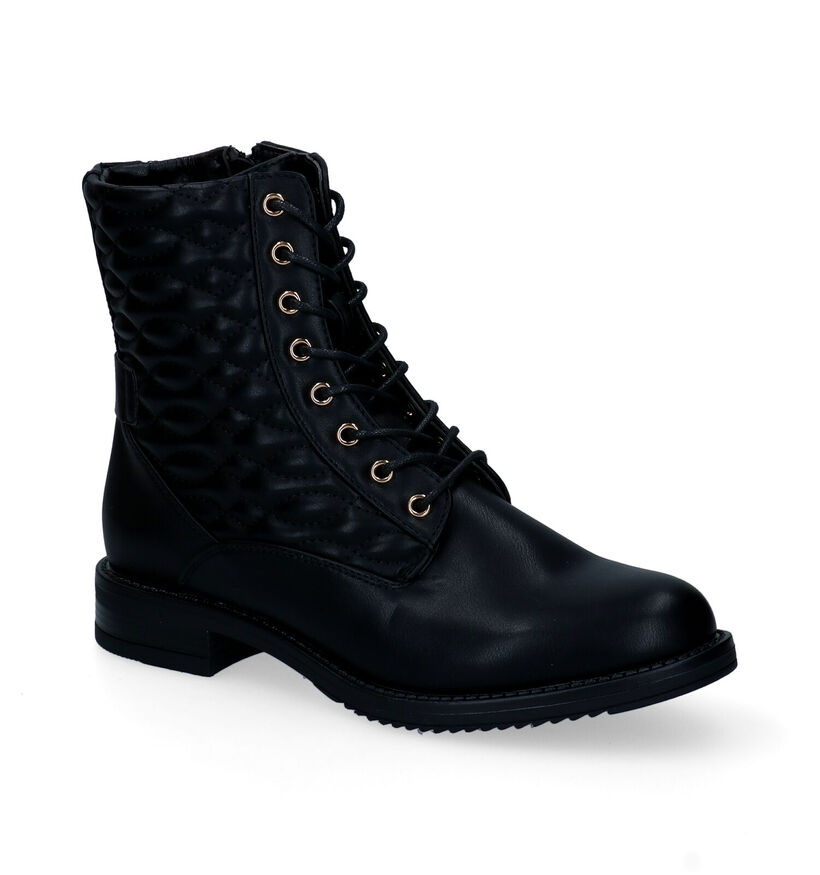 Signatur Boots à lacets en Noir en simili cuir (294908)