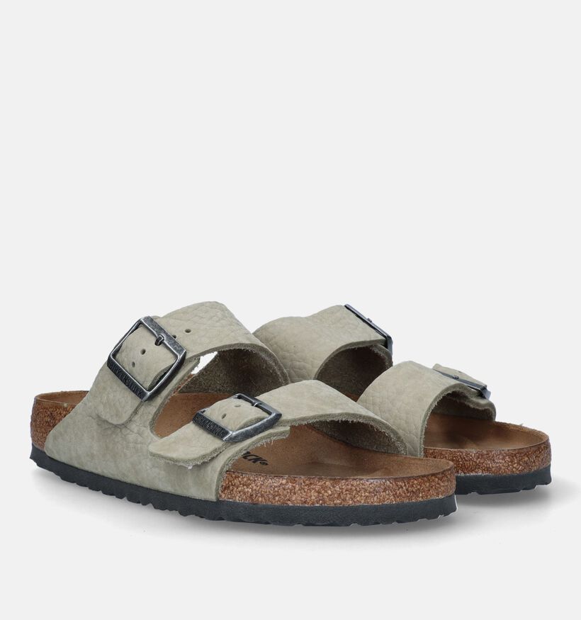 Birkenstock Arizona Nu-pieds en Vert Kaki pour hommes (330658)