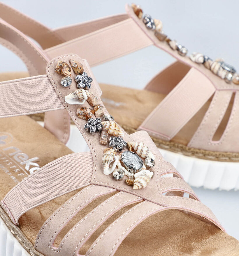 Rieker Roze Sandalen met Sleehak voor dames (359297)