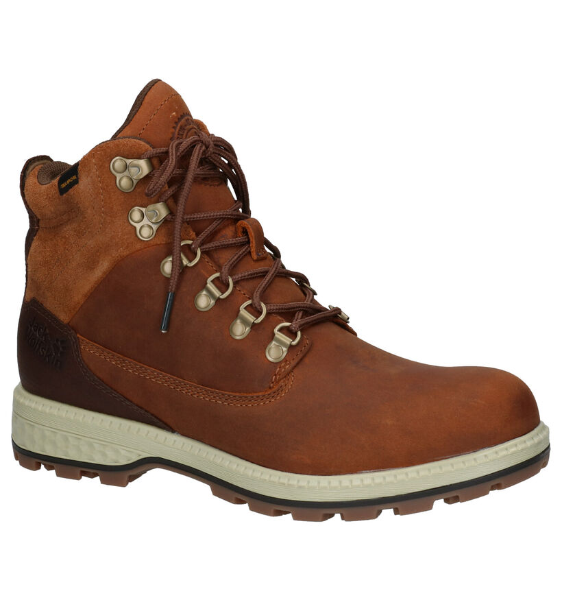 Jack Wolfskin Texapore Groene Wandelschoenen in leer (254272)