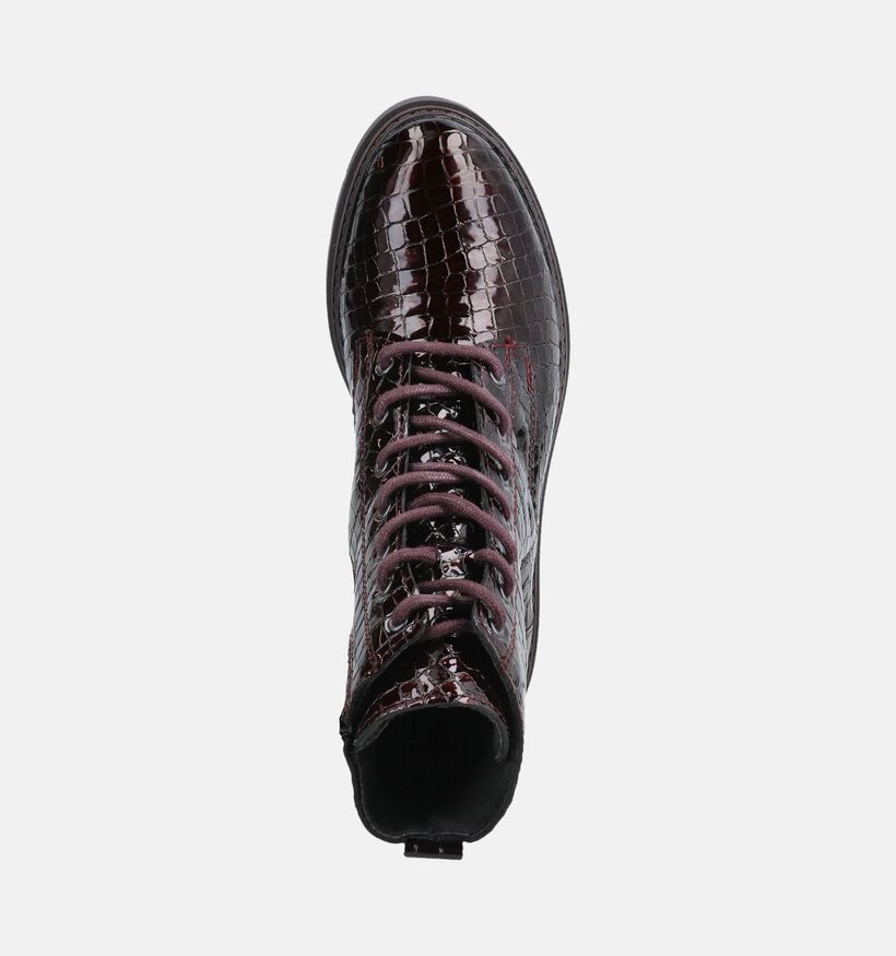 Solemade Chloe Bordeaux Boots met Veter en Rits voor dames (380023) - geschikt voor steunzolen