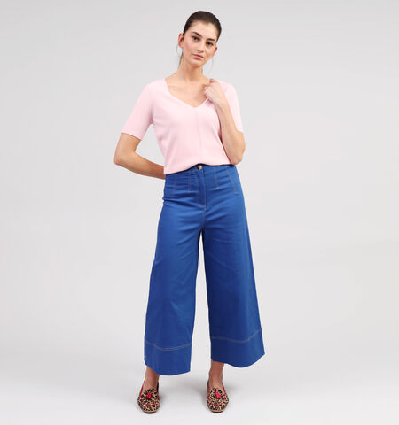 Orfeo Pantalons Beige/Bleu