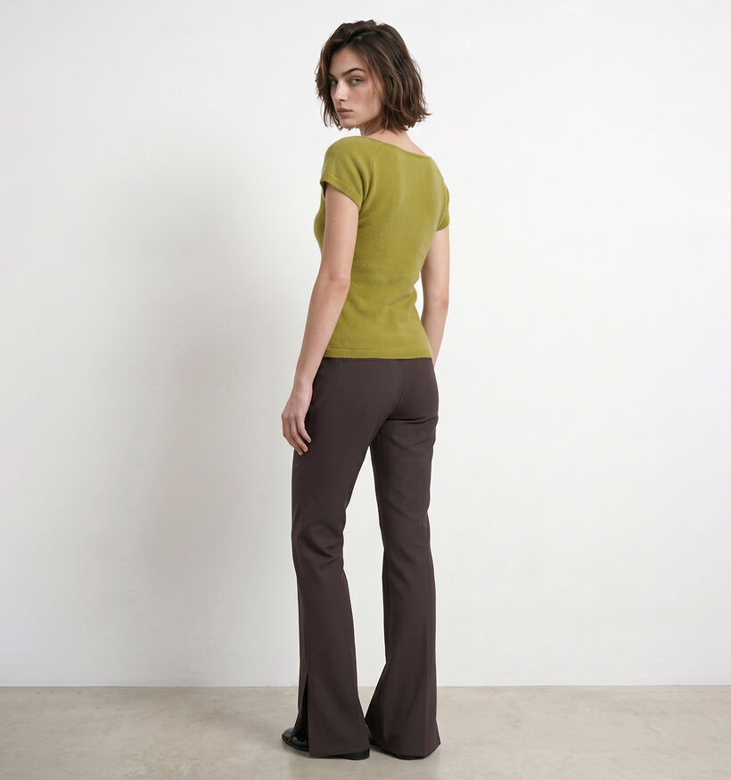 Hypedrop Janina Pantalon flared en Brun fonc&eacute; pour femmes (386463)