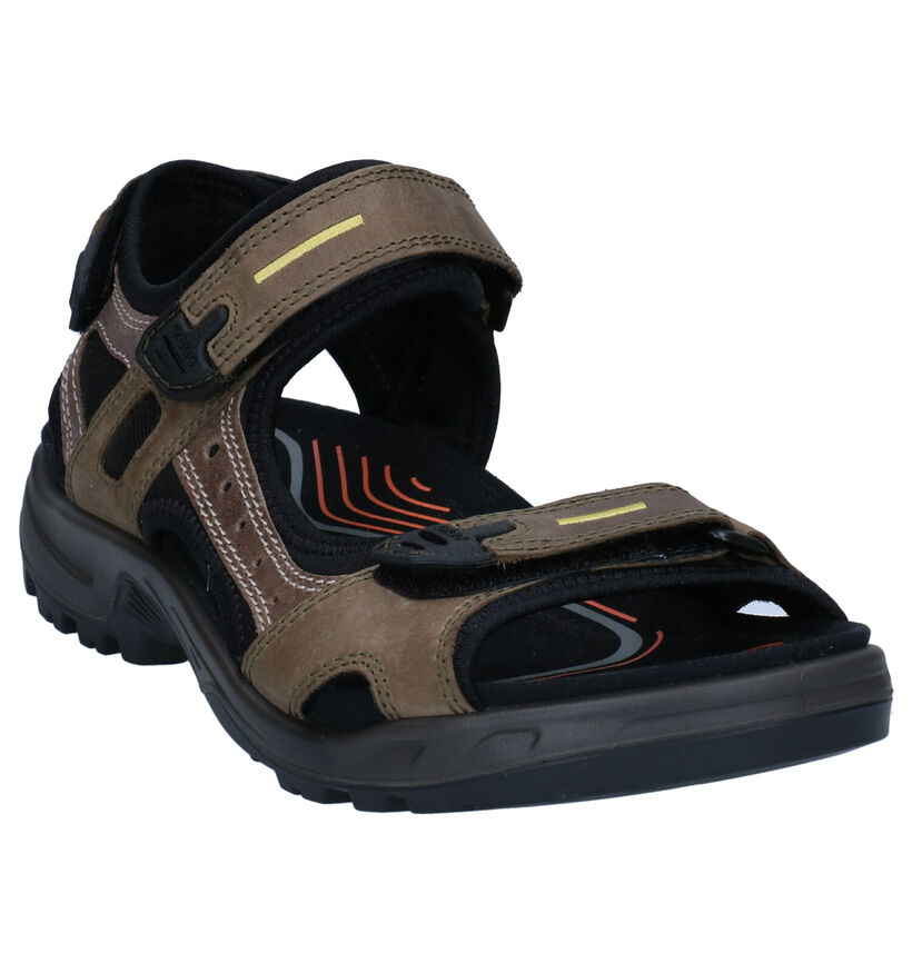 ECCO Offroad Kaki Sandalen in stof (287386)