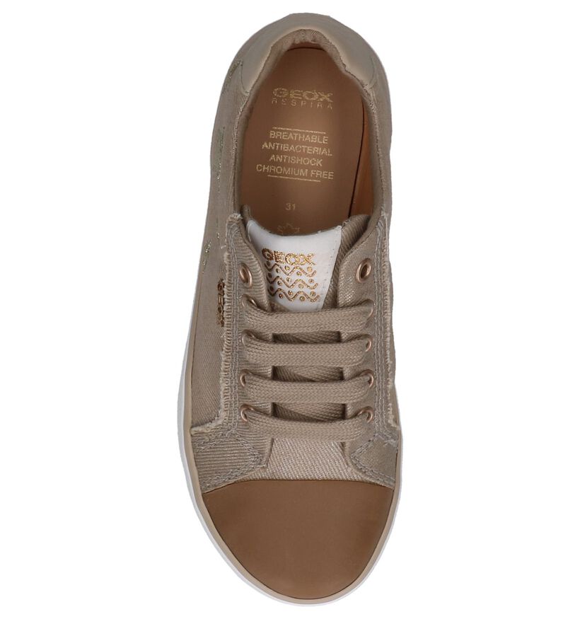 Donker Beige Geox Veterschoenen in stof (210503)