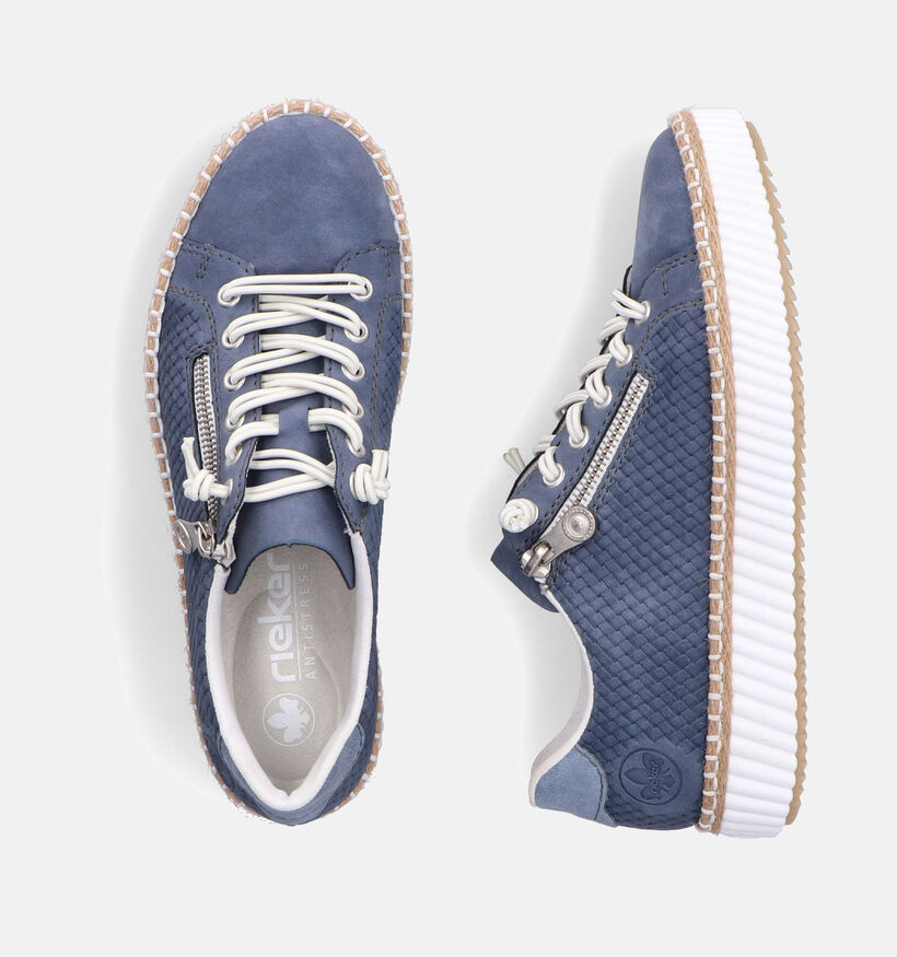 Rieker Chaussures à lacets en Bleu pour femmes (354964) - pour semelles orthopédiques