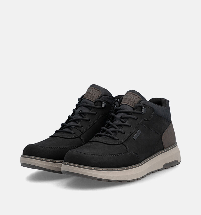 Rieker Boots &agrave; lacets en Noir pour hommes (379822) - pour semelles orthop&eacute;diques