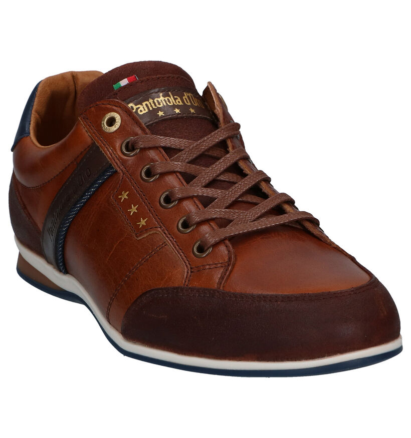 Pantofola d'Oro Roma Chaussures à lacets en Cognac pour hommes (322042) - pour semelles orthopédiques