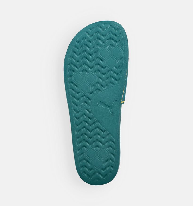 Puma Claquettes en Vert pour hommes (366613)