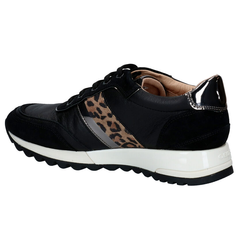 Geox Tabelya Zwarte Veterschoenen in leer (278861)