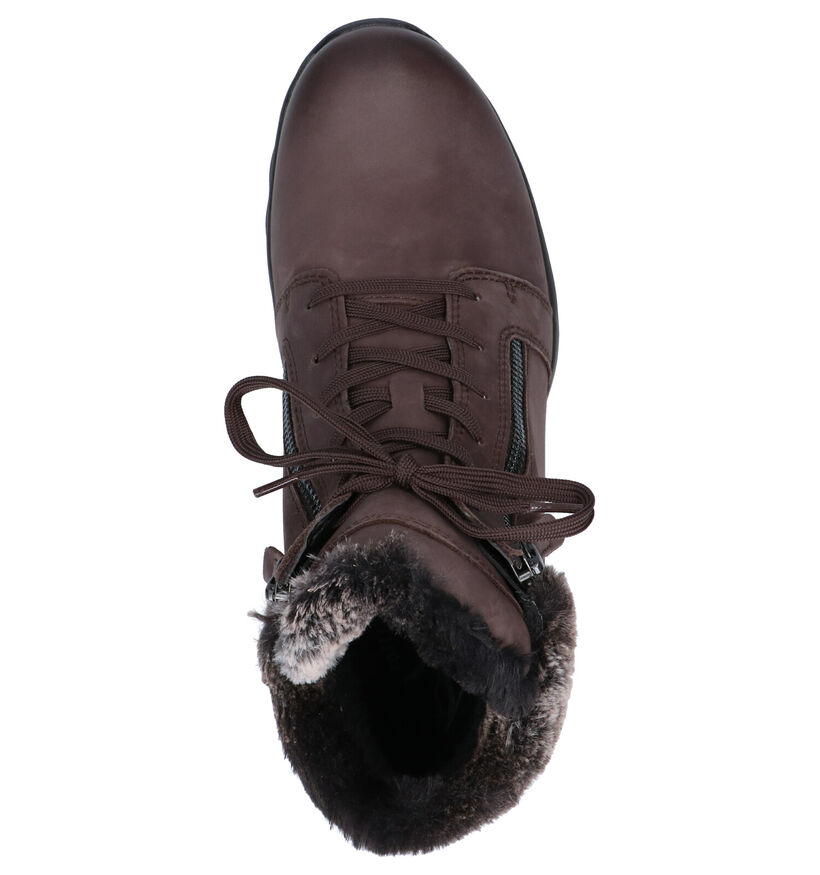 Gabor Donkerbruine Boots in nubuck (260515)