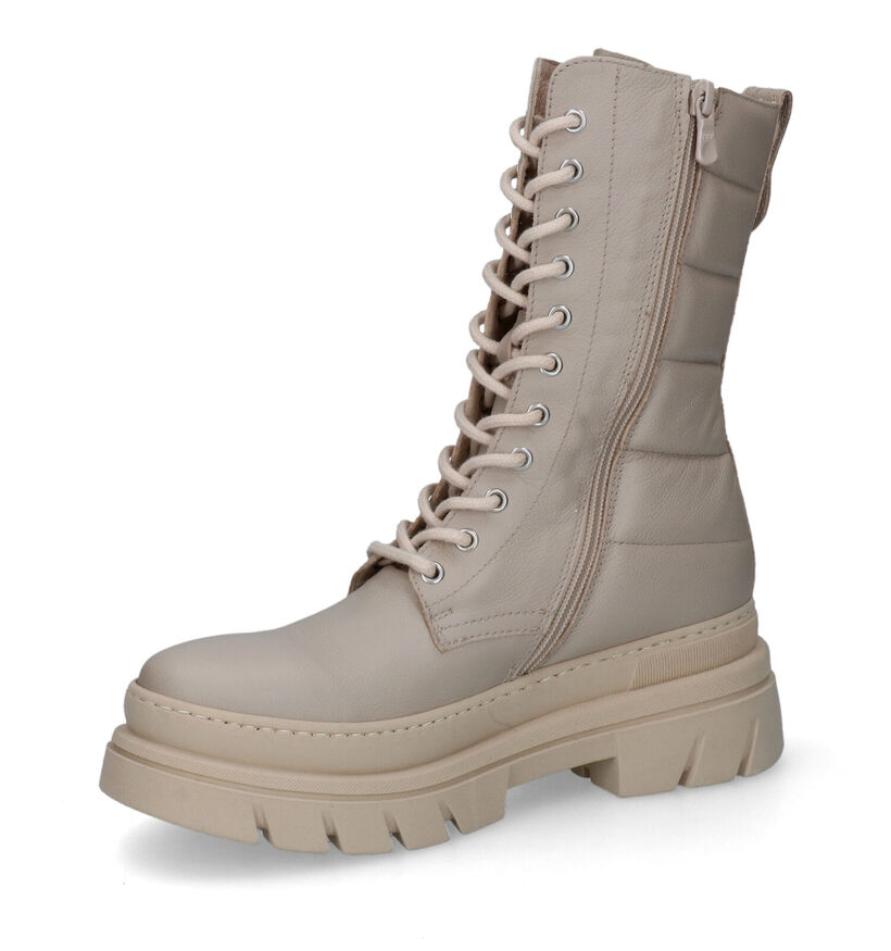 Avena Bottes à lacets en Beige pour femmes (314394)