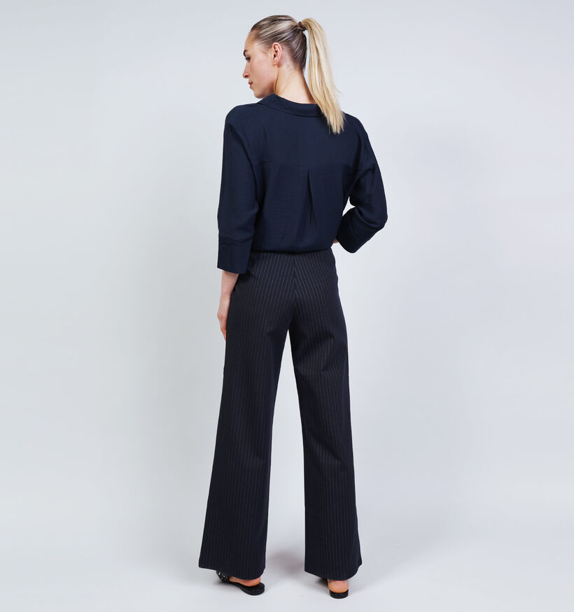 Pieces Bia Wide Pantalon en Bleu pour femmes (369198)