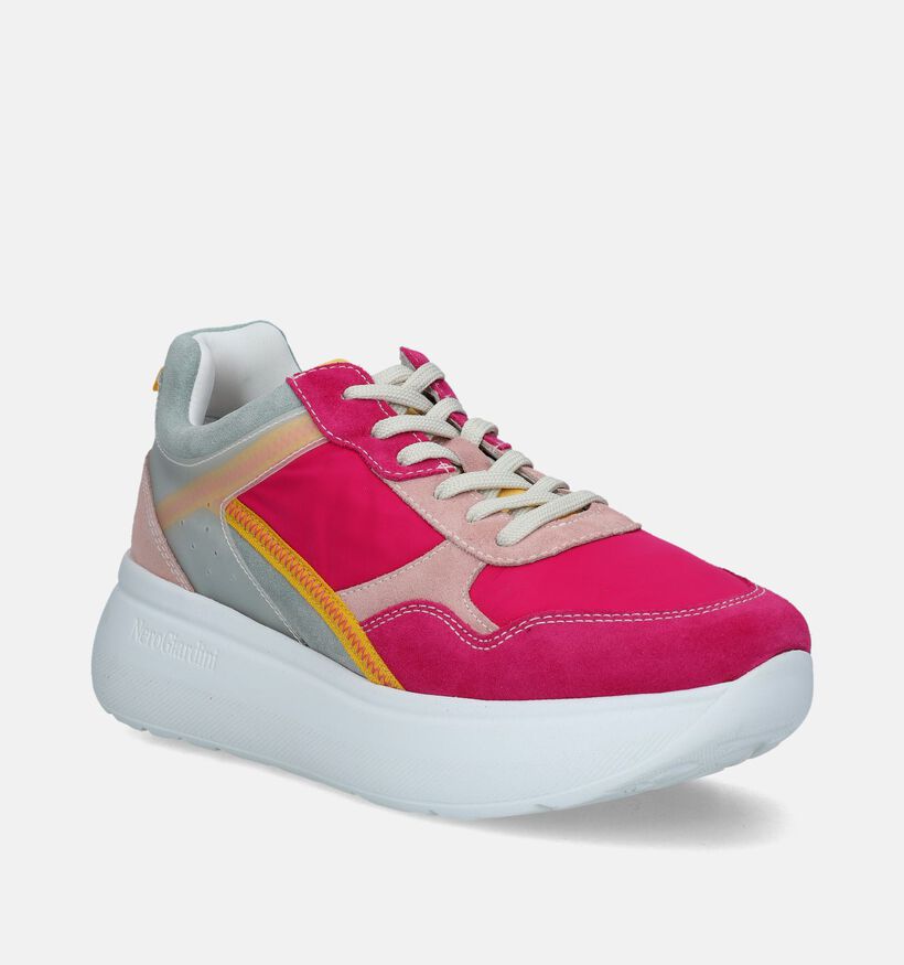 NeroGiardini Baskets casual en Rose fuchsia pour femmes (337146) - pour semelles orthopédiques